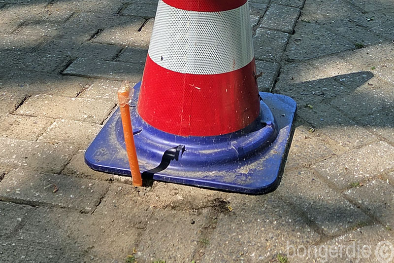  glasvezelstompje op volkstuinpark de Bongerd 